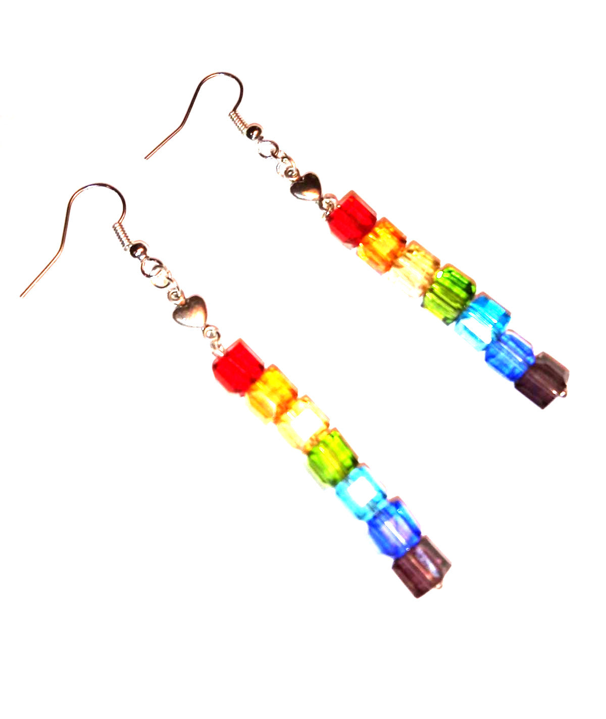 Gay Rainbow Hearts And Pride Earrings