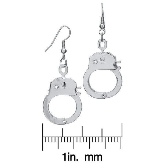 Working Steel Handcuff Earrings