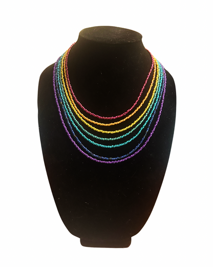 Rainbow Multi-Strand Necklace