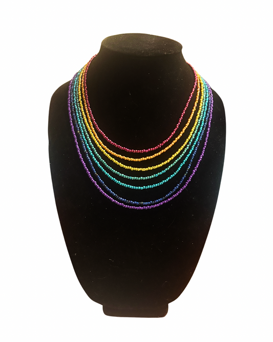 Rainbow Multi-Strand Necklace
