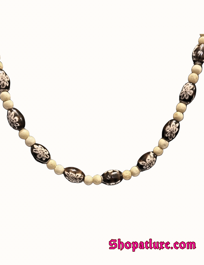 Tribal Hand Beaded Necklace with optional bracelet