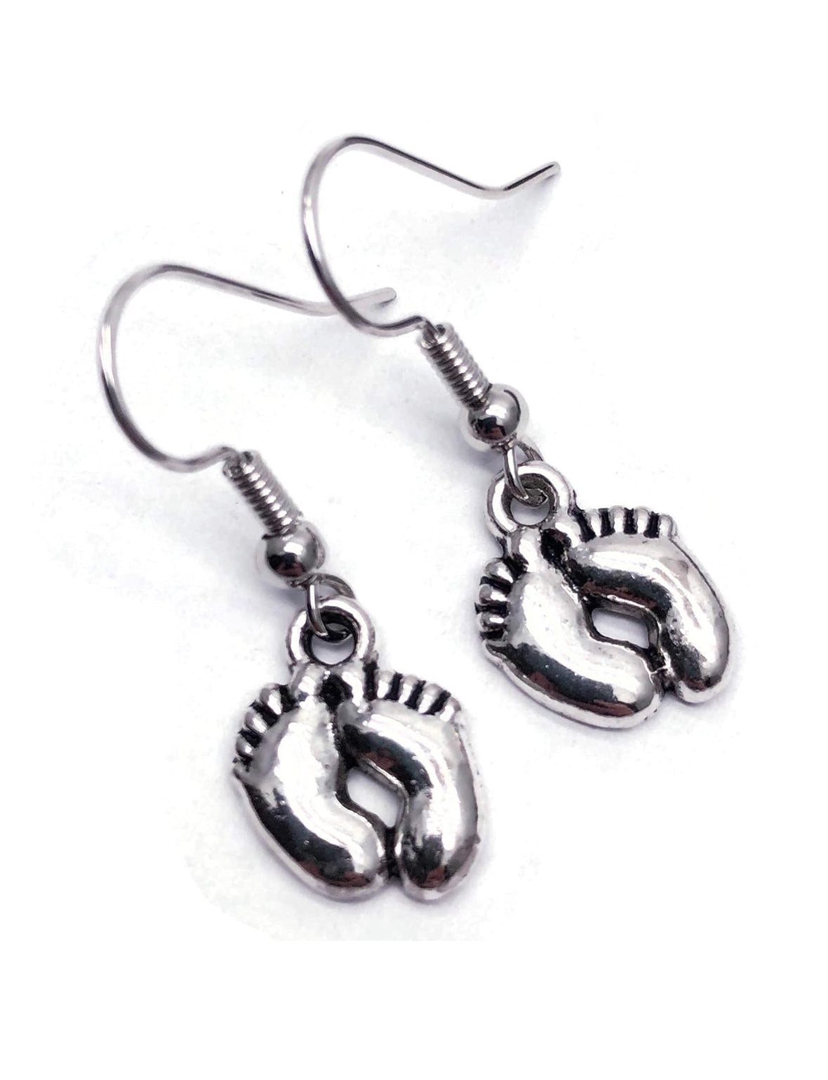 Baby Feet Charm Pregnancy Earrings