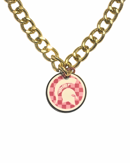 Sparty MSU Logo Necklace
