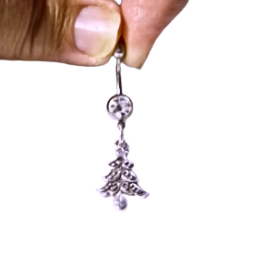 14g S Steel Holiday Tree Belly Ring