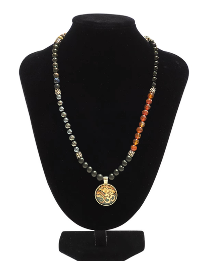 Ohm Mani Padme Hum Beaded Necklace