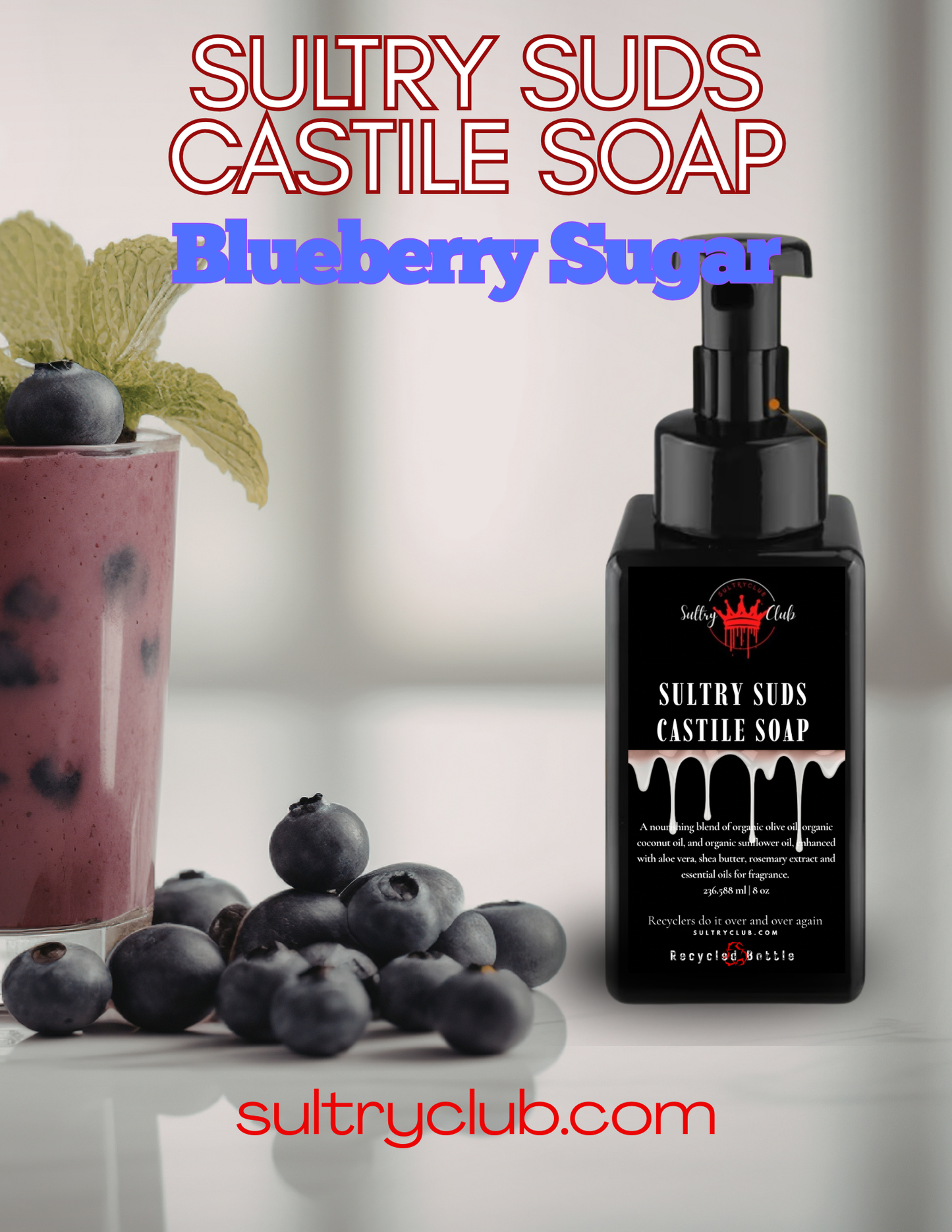 Sultry Suds™ Vegan Foaming Soap (Blueberry Sugar)