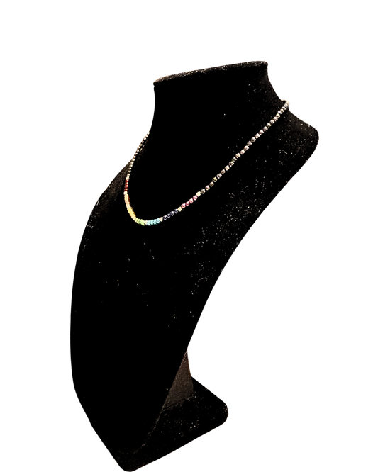 Hematite Rainbow Beaded Necklace