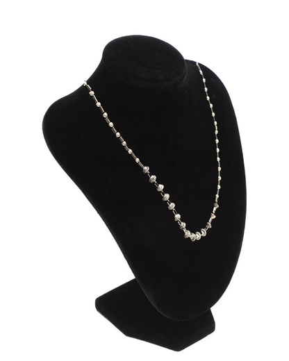 Hematite and Silver Beaded Necklace