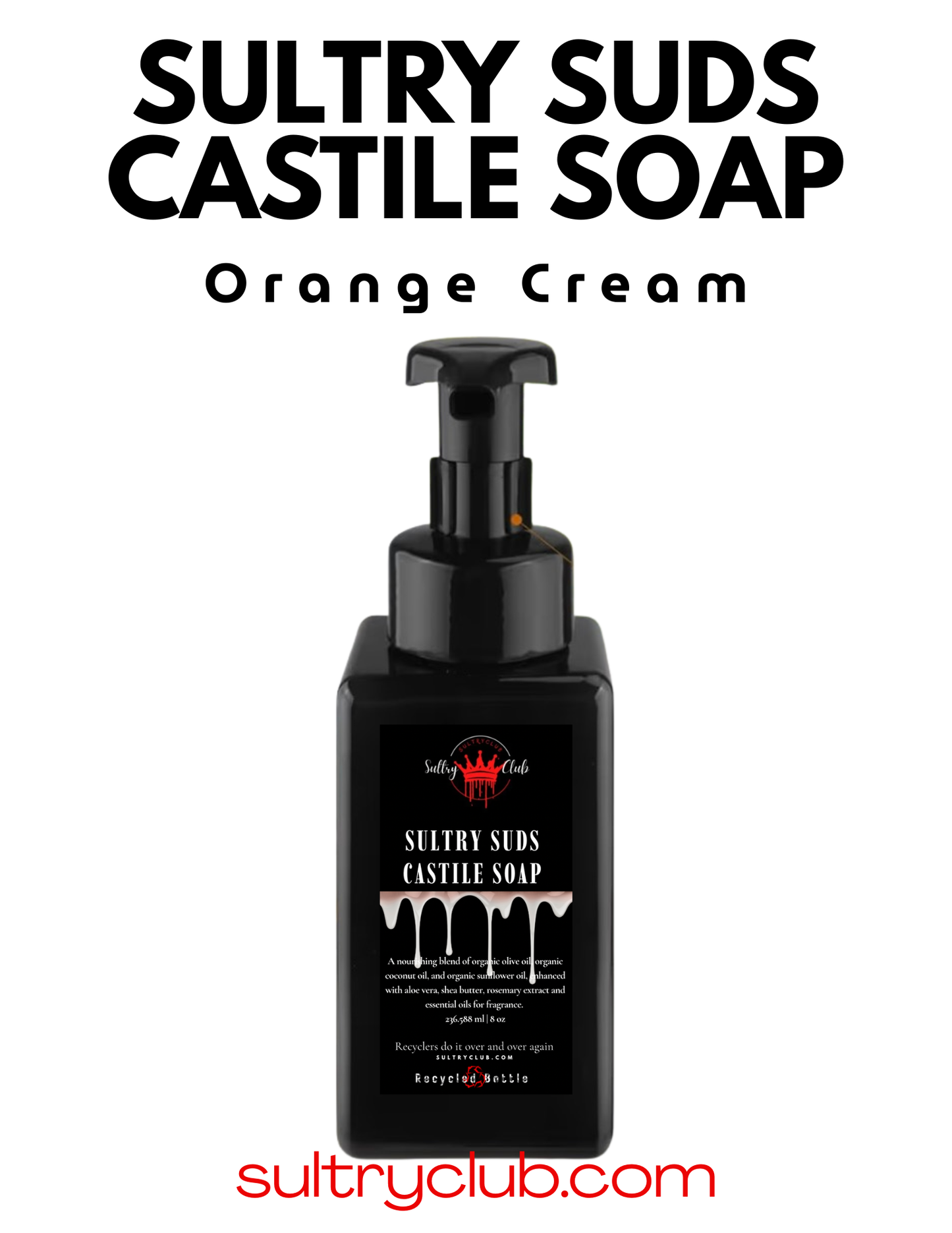 Sultry Suds™ Vegan Foaming Soap (Orange Cream)