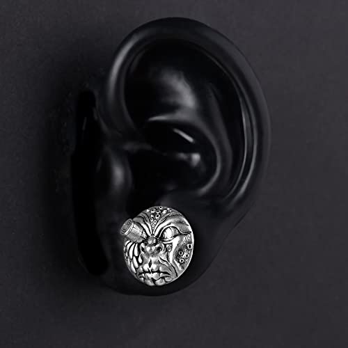 2PCS Surgical Steel Screw Fit Flesh Tunnels Skeleton Gothic Ear Expander Stretching Plugs Gauge 0G-1"(8mm-25mm)