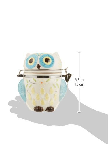 Boston Warehouse Hinged Jar with Floral Owl Design