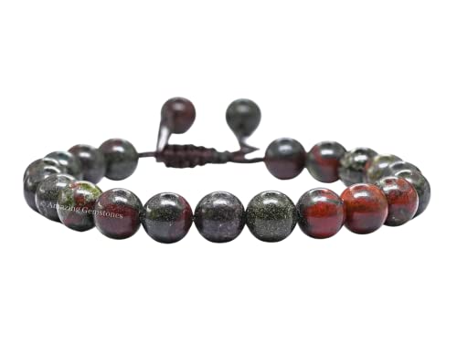 Copper Hematite Bracelet for Women Men's Gifts - Protection Healing Crystal Bracelet - 8mm Gemstone Beaded Adjustable Bracelet Pulseras Para Hombres Mujer Stocking Stuffers