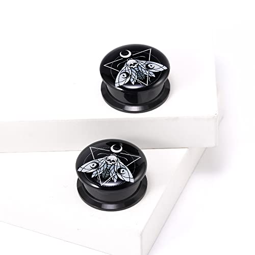 1 Pair Acrylic Solid Screw On Ear Plugs Tunnels Jesus Christ Epoxy Allergy Free 2g - 1 Inch Stretcher Art Color Portrait Drawing For Women For Men Body Piercing Jewelry