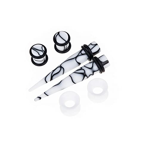 Memsion Ear Stretching Kit 50 Pieces 14Gauges-00Gauges Earrings Piercing Kit