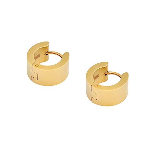 Edforce Stainless Steel Small Hoop Huggie Earrings For Mens Womens