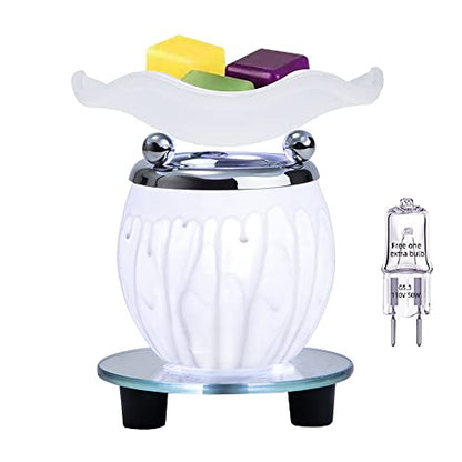 HUNANBANG 3 in 1 Electric Oil Diffuser Warmer Scented Wax Warmer Candle Wax Melt Warmer Wax Melter Fragrance Wax Burner(LW-Purple2)