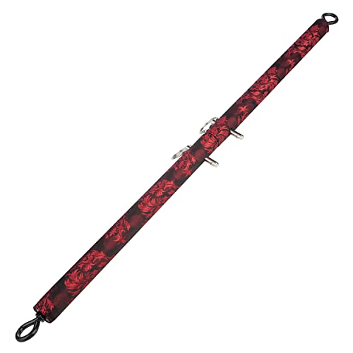 CalExotics Scandal Spreader Bar – Luxury 36 Inch Restraint Bar – Sex Toys for Couples – Red & Black