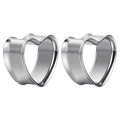 2PCS Stainless Steel Screw Ear Gauges Tunnels Hollow Double Flare Black Gold For Man For Woman Body Piercing Jewelry 6mm-30mm Stretcher