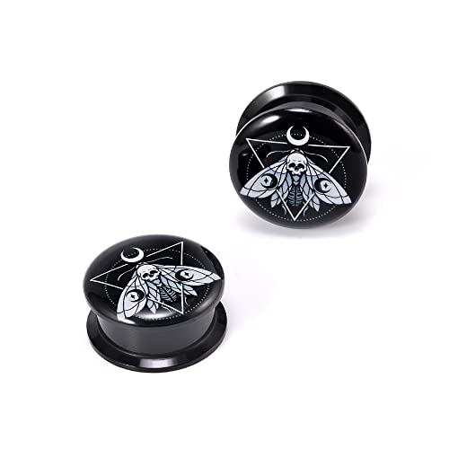 1 Pair Acrylic Solid Screw On Ear Plugs Tunnels Jesus Christ Epoxy Allergy Free 2g - 1 Inch Stretcher Art Color Portrait Drawing For Women For Men Body Piercing Jewelry