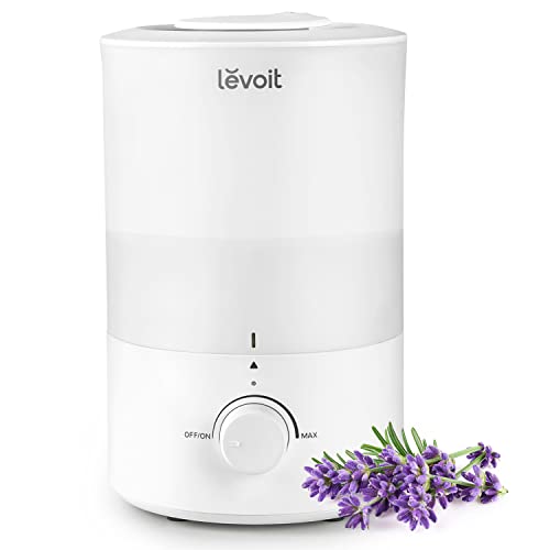 LEVOIT Humidifiers for Bedroom, Quiet (3L Water Tank) Cool Mist Top Fill Essential Oil Diffuser with 25Watt for Home Large Room, 360° Nozzle, Rapid Ultrasonic Humidification for Baby Nursery and Plant