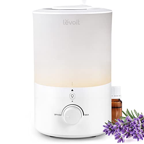 LEVOIT Humidifiers for Bedroom, Quiet (3L Water Tank) Cool Mist Top Fill Essential Oil Diffuser with 25Watt for Home Large Room, 360° Nozzle, Rapid Ultrasonic Humidification for Baby Nursery and Plant