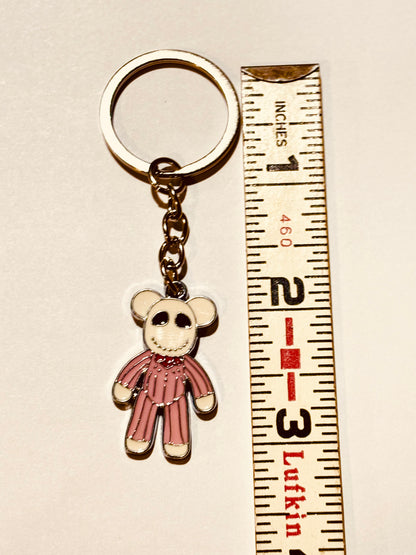 Sock Monkey Charm Keychain