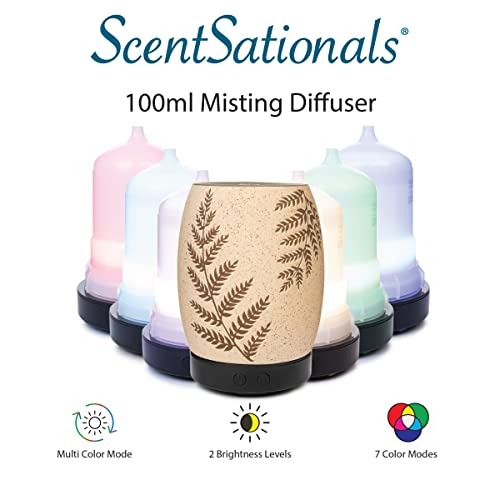 Scentsationals Eclectic Diffuser Collection 100ML - Scented Essential Oil Diffuser - Classic Aromatherapy Scent User - Electric Fragrance Home Air Freshener Decor for Office Desk and Home (Country)