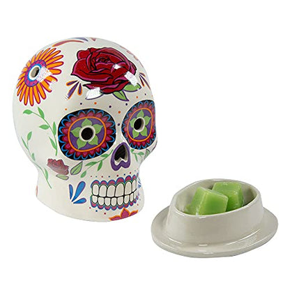 Scentsationals Day of The Dead Collection - Scented Wax Cube Warmer - Wax Fragrance Melter - Skull Wickless Electronic Home Air Freshener Gift (Dia de Los Muertos)