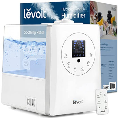 LEVOIT Humidifiers for Bedroom, Quiet (3L Water Tank) Cool Mist Top Fill Essential Oil Diffuser with 25Watt for Home Large Room, 360° Nozzle, Rapid Ultrasonic Humidification for Baby Nursery and Plant