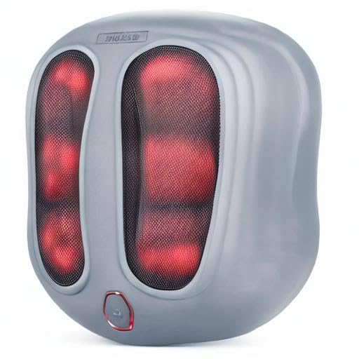 Nekteck Foot Massager with Heat, Shiatsu Heated Electric Kneading Foot Massager Machine for Plantar Fasciitis, Built-in Infrared Heat Function and Power Cord (Black)