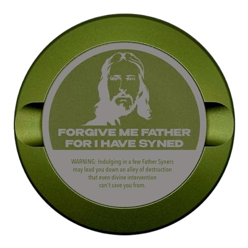 Edition 012: Forgive ME Father Metal Snus Can, Metal Container for Zyn, ON, Velo, or Lucy Pouches, Custom Snus Container, Tobacco Can, Dip Can, Gift, Nicotine Pouch Tin, Gift for Him (Champagne Gold)