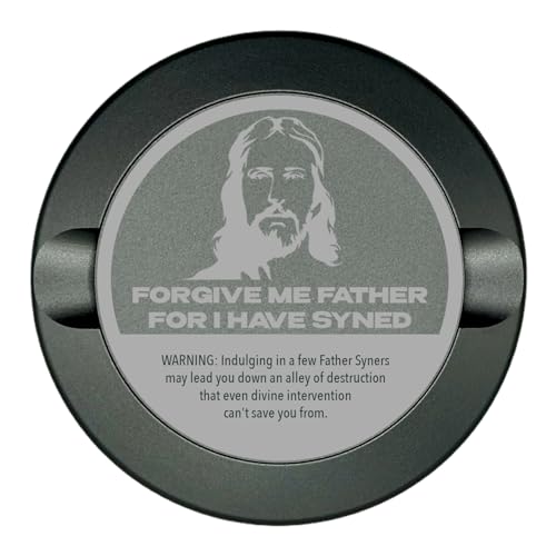 Edition 012: Forgive ME Father Metal Snus Can, Metal Container for Zyn, ON, Velo, or Lucy Pouches, Custom Snus Container, Tobacco Can, Dip Can, Gift, Nicotine Pouch Tin, Gift for Him (Champagne Gold)