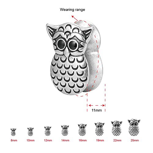 2PCS Owl Saddle Ear Gauges Tunnels Opening Ear Plugs Expander Earrings Stretcher Fashion Body Piercing Jewelry 0g-1"(8mm-25mm)