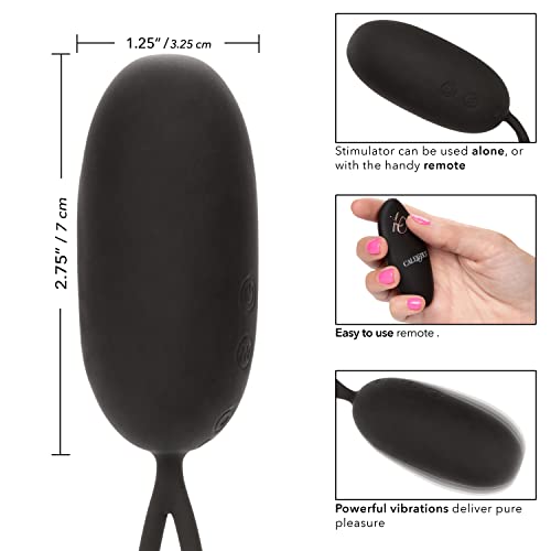 CalExotics Silicone Remote Panty Pleaser Vibrator – Waterproof Adult Sex Toys for Couples – 12 Vibe Function Massager, Black, 1 Count