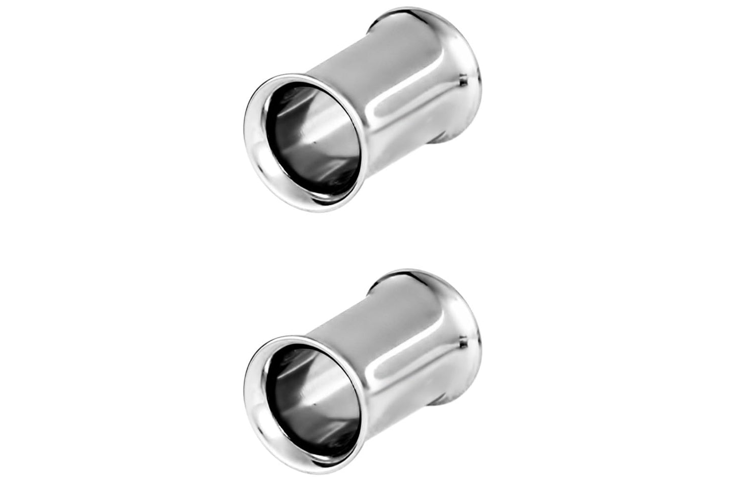Forbidden Body Jewelry Surgical Steel Ear Gauges, Double Flared Saddle Tunnel Plug Earrings, 5mm - 10mm