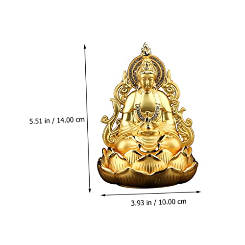 Ornaments Gold Trim Diffuser for Essential Oils Diffusers for Essential Oils Kwan Figurine Fragrance Diffuser Feng Shui Statue Car Aroma Holder Car Adornment Perfume Base Alloy