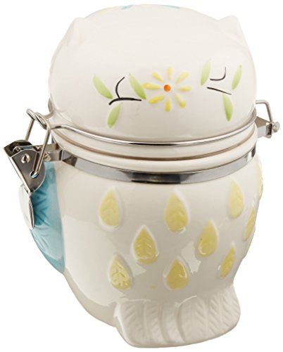 Boston Warehouse Hinged Jar with Floral Owl Design