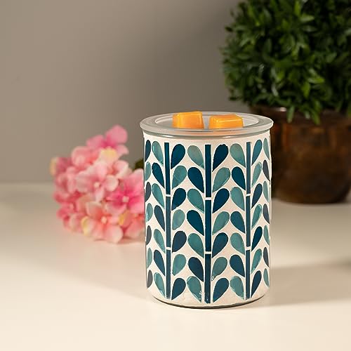 Scentsationals Mosaic Collection - Garden Delight - Scented Wax Warmer - Fragrance Wax Cube Melter & Burner - Electric Home Air Freshener Art Gift