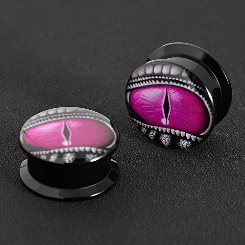 1 Pair Acrylic Solid Screw On Ear Plugs Tunnels Jack Skellington Scream Resin Allergy Free Stretche Nightmare Before Christmasr For Women Men Body Piercing Jewelry