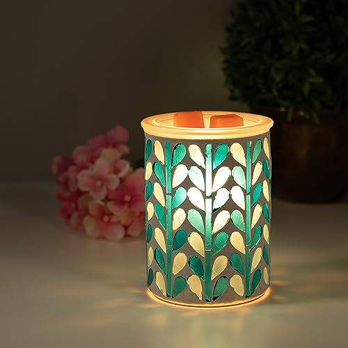 Scentsationals Mosaic Collection - Garden Delight - Scented Wax Warmer - Fragrance Wax Cube Melter & Burner - Electric Home Air Freshener Art Gift