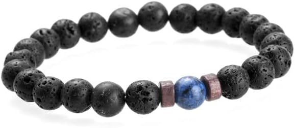 Natural Stone Agate Elastic Evil Eye Bracelet Kit with Charms Adjustable for Men Boyfriend for Gift Boys Stretch Bracelet for son Gifts 6mm