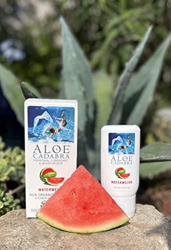 Aloe Cadabra Natural Water Based Personal Lubricant and Vaginal Moisturizer, Organic Aloe Lube for Men, Women and Couples, Non-Staining, pH Balanced (Unscented 2.5 Ounces, 1 Pack)