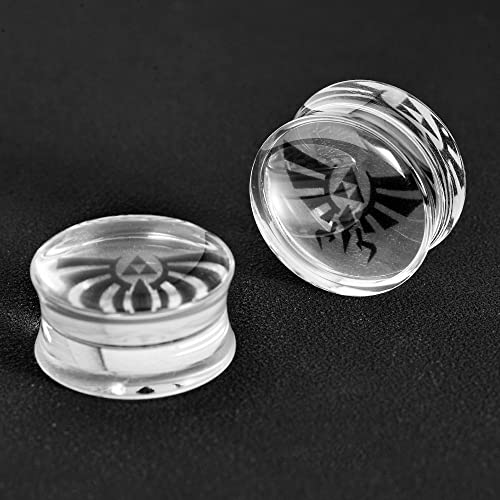 2 PCS Ear Gauges Resin Acrylic Transparent Stretching Tunnels Expanders Body Piercing Jewelry