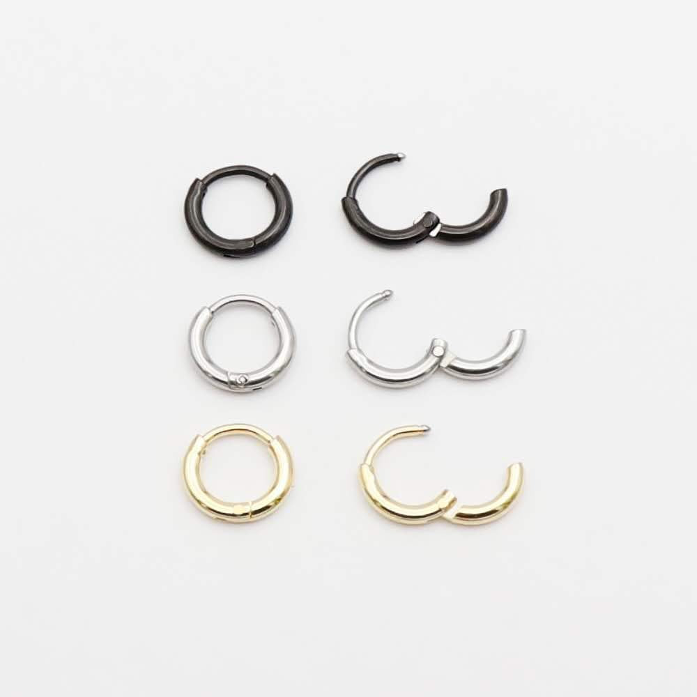 Unisex 18K Real Gold Plating Surgical Steel Sleeper Tiny Hoop Earrings,Nose Ring Septum Ring Helix Ring Daith Ring Lip Ring Nipple Ring Snug Ring Rook Ring Body Piercing Jewelry