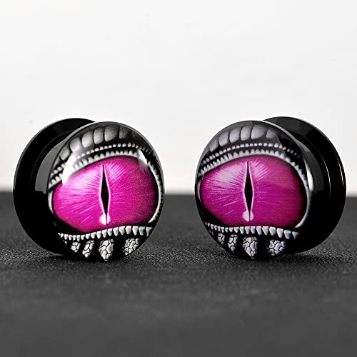 1 Pair Acrylic Solid Screw On Ear Plugs Tunnels Jack Skellington Scream Resin Allergy Free Stretche Nightmare Before Christmasr For Women Men Body Piercing Jewelry