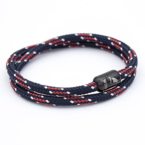 Wind Passion - Black Paracord Men’s Bracelet, Durable Rope Wristband for Men, Versatile Pulseras Para Hombres - Waterproof, Magnetic Clasp, Ideal for Outdoor & Fashion