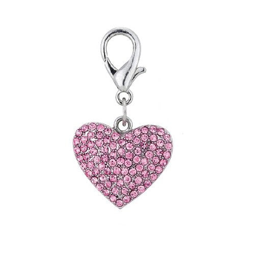 Couture Designer Bling Rhinestone Heart Pet Cat Dog Necklace Collar Charm Pendant Jewelry