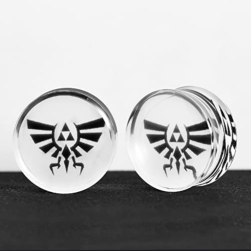 2 PCS Ear Gauges Resin Acrylic Transparent Stretching Tunnels Expanders Body Piercing Jewelry