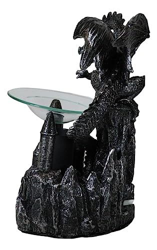 Ebros Smaug Castle Guardian Dragon Electric Oil Diffuser Burner Tart Warmer Aroma Scent Statue 9.5" Tall Figurine Dungeons and Dragons Decorative Decor for Aromatherapy Accessory Halloween Prop