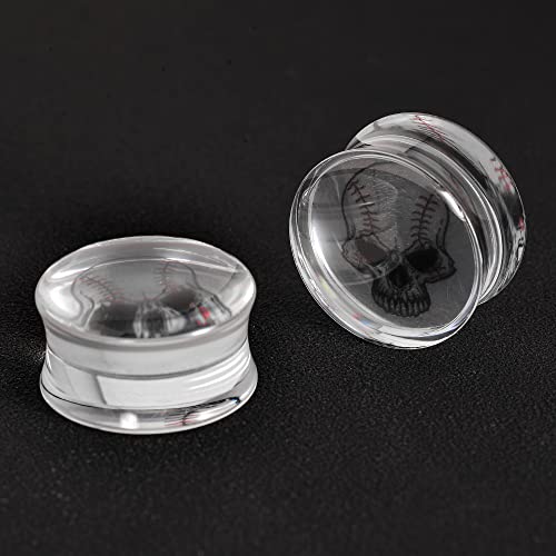 2 PCS Ear Gauges Resin Acrylic Transparent Stretching Tunnels Expanders Body Piercing Jewelry